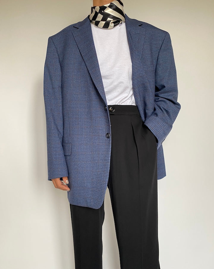 VINTAGE OVERSIZED BLUE BLAZER 2164