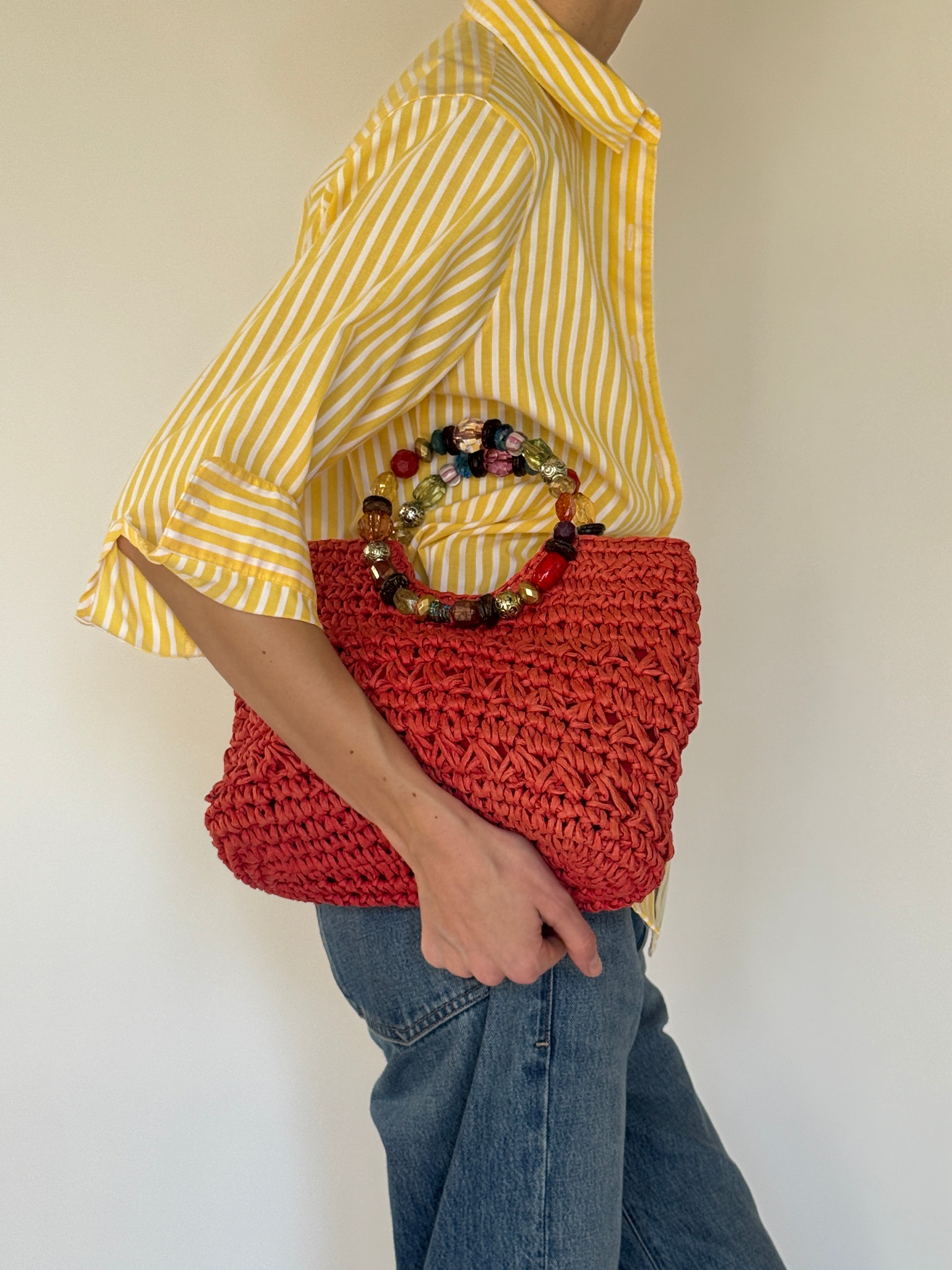 Vintage yellow striped shirt side view