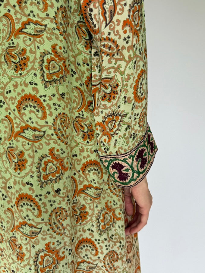 Vintage Paisley Kaftan Dress