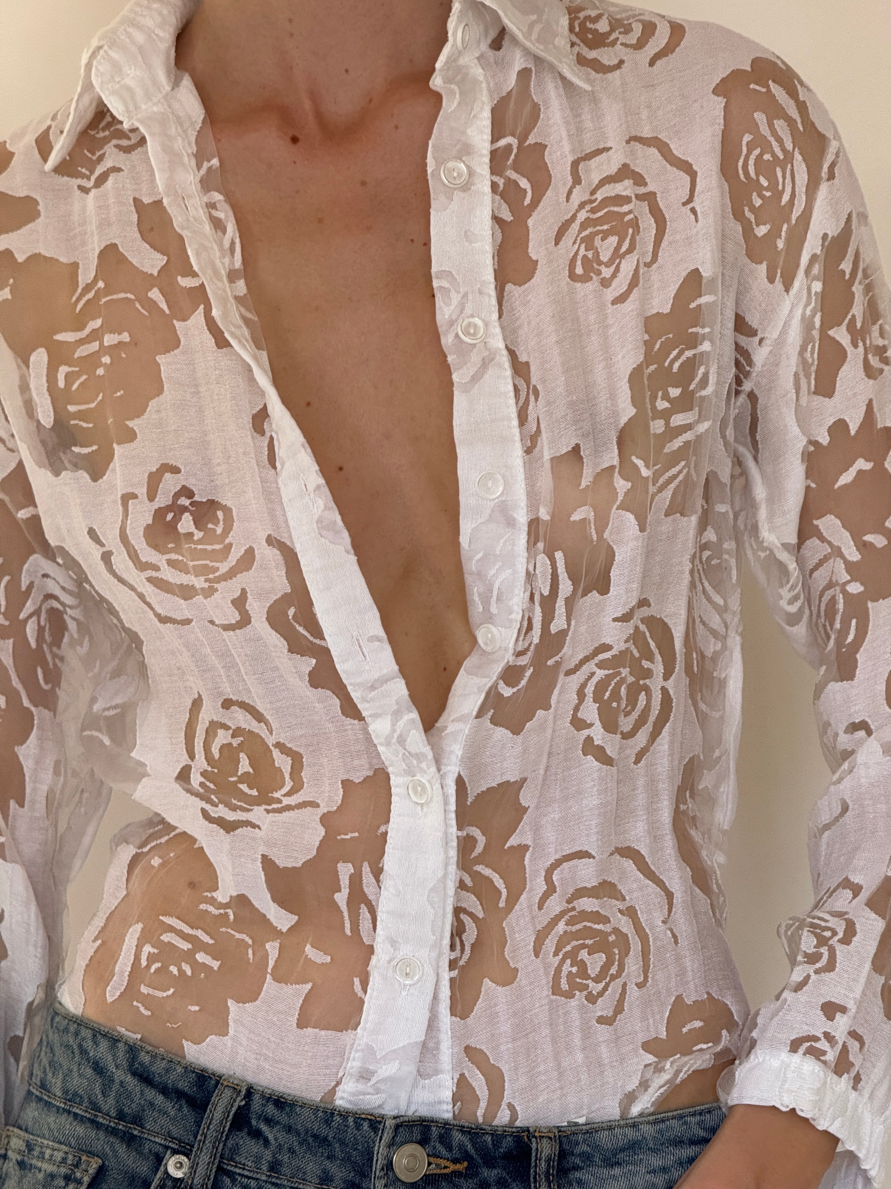 Vintage pointed collar detail