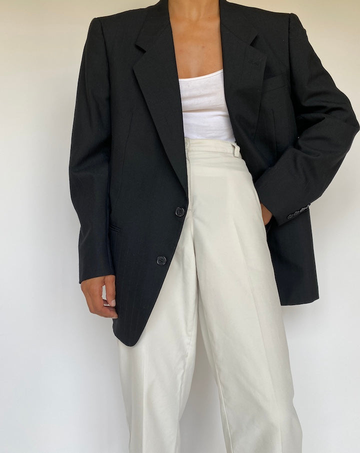 VINTAGE BLACK MICHAEL KORS CAMEL HAIR BLAZER 3279