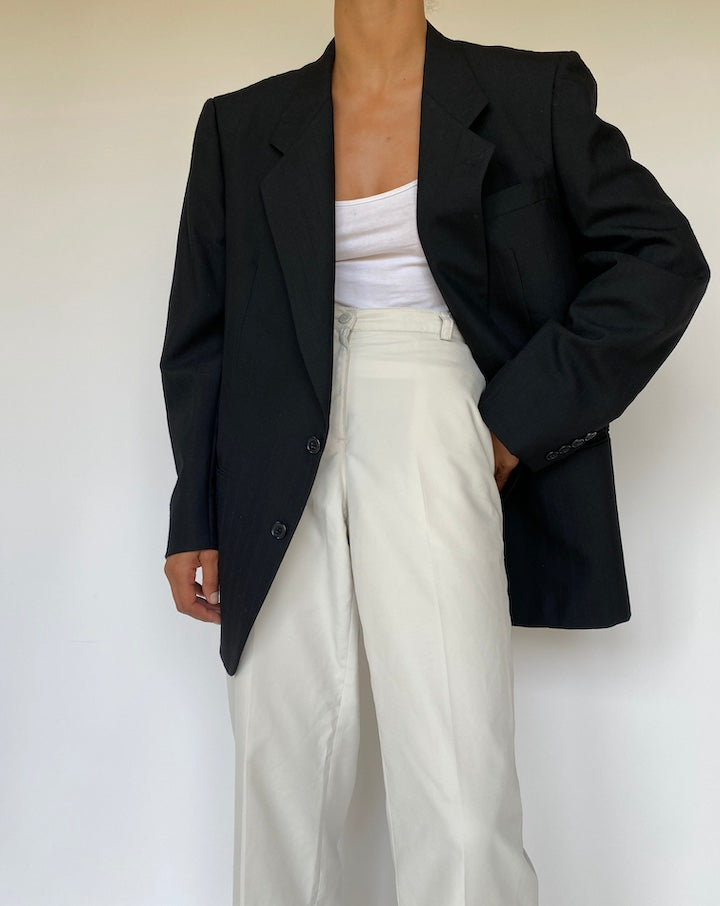 VINTAGE BLACK MICHAEL KORS CAMEL HAIR BLAZER 3279