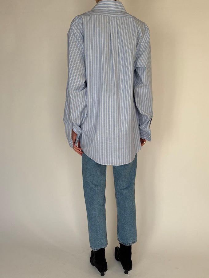 Vintage Striped Shirt Blue 6305