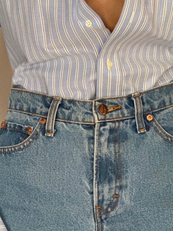 Vintage Striped Shirt Blue 6305