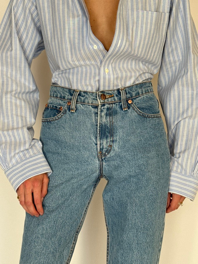 Vintage Striped Shirt Blue 6305