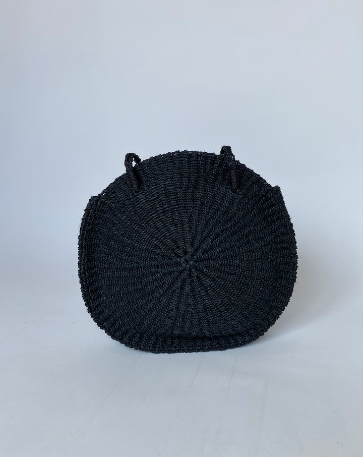 Vintage Black Round Basked Bag 3282
