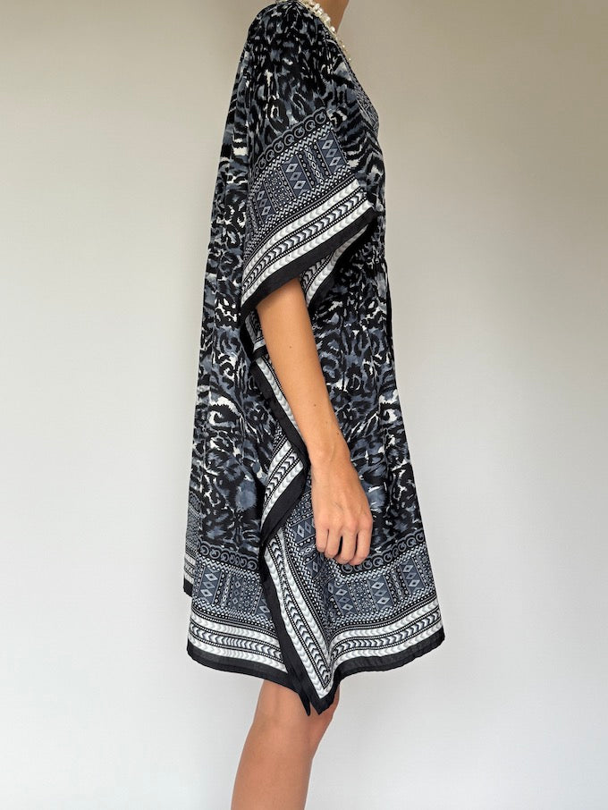 Vintage Printed Kaftan Dress/Beach Cover-up 6436