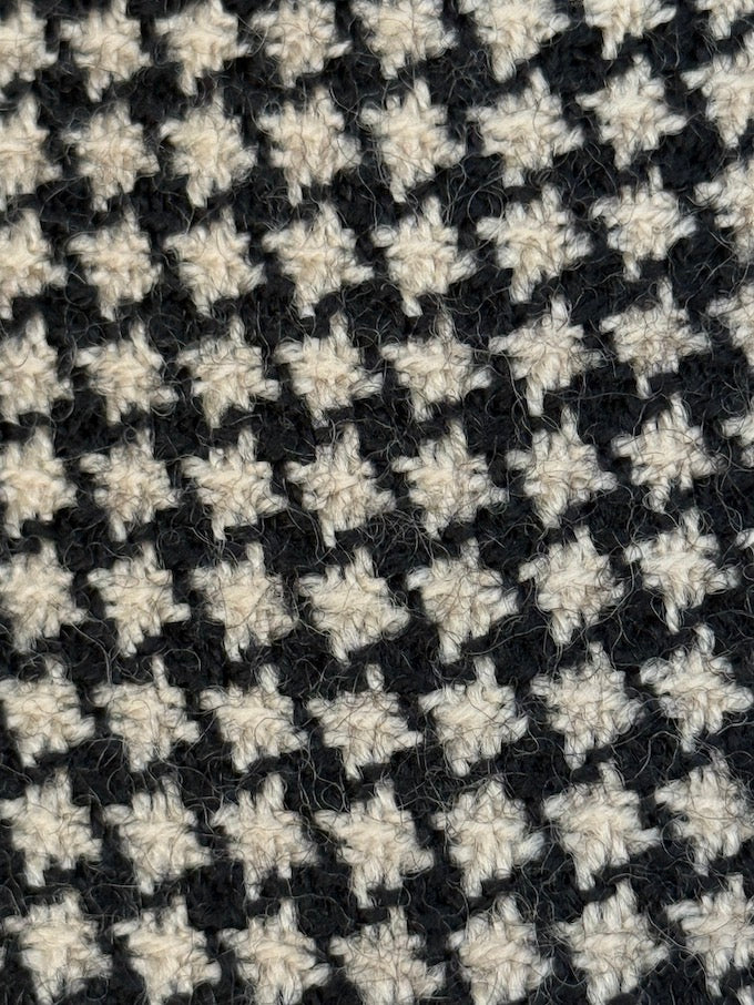 Vintage Houndstooth Oversized Wool Blazer 6588