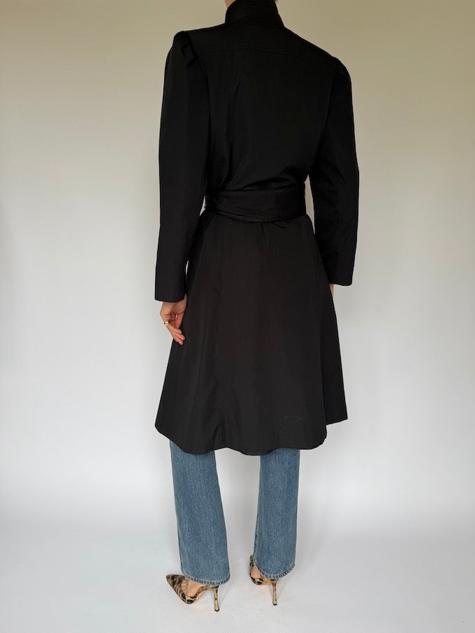 Vintage Trench Coat Black 5984