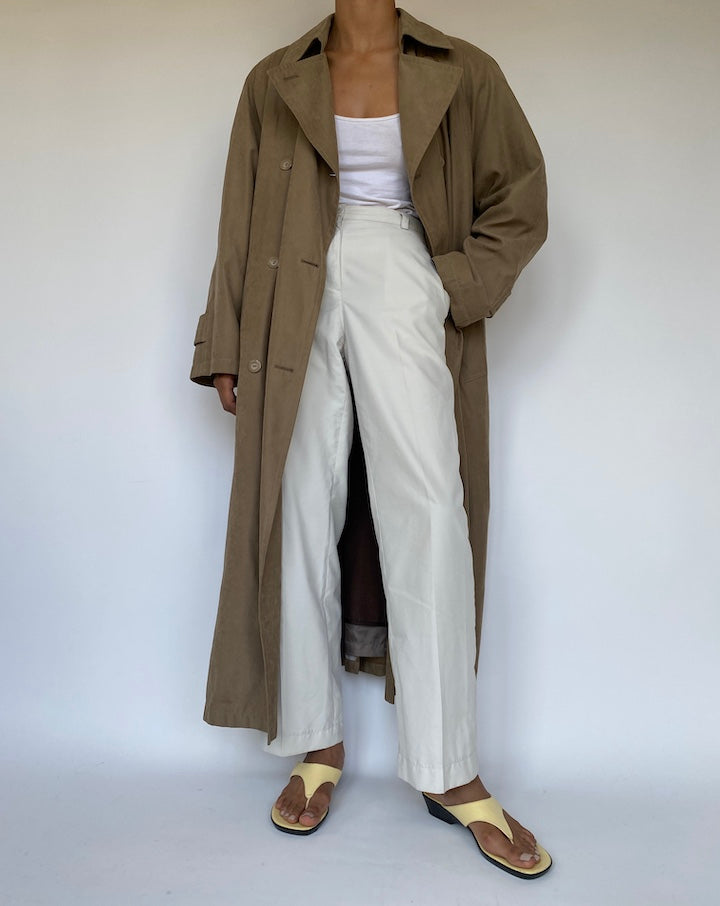 VINTAGE BEIGE OVERSIZED TRENCH COAT 3293