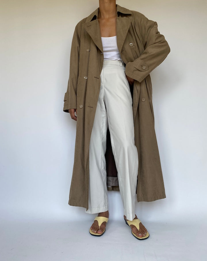 VINTAGE BEIGE OVERSIZED TRENCH COAT 3293
