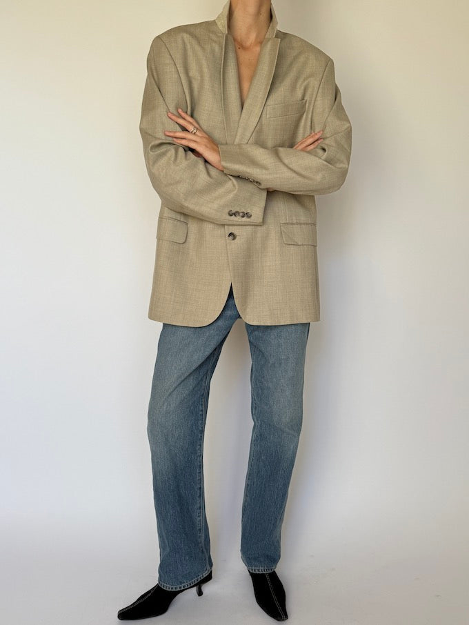 Vintage Oversized Blazer Sand 6593