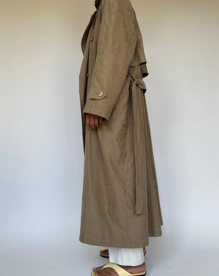 VINTAGE BEIGE OVERSIZED TRENCH COAT 3293
