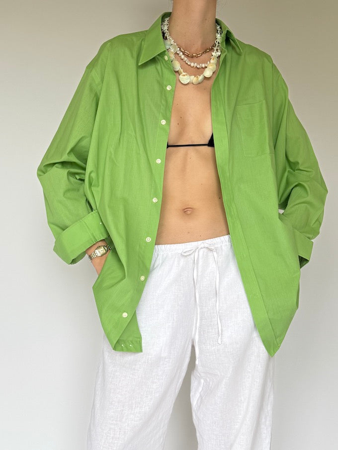 VINTAGE BUTTON-DOWN SHIRT GREEN 6220