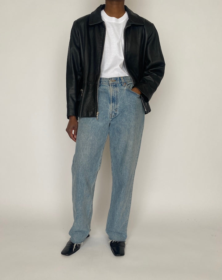 VINTAGE BLACK LEATHER JACKET 4626