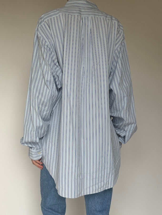 Vintage Striped Ralph Lauren Shirt Blue 6446