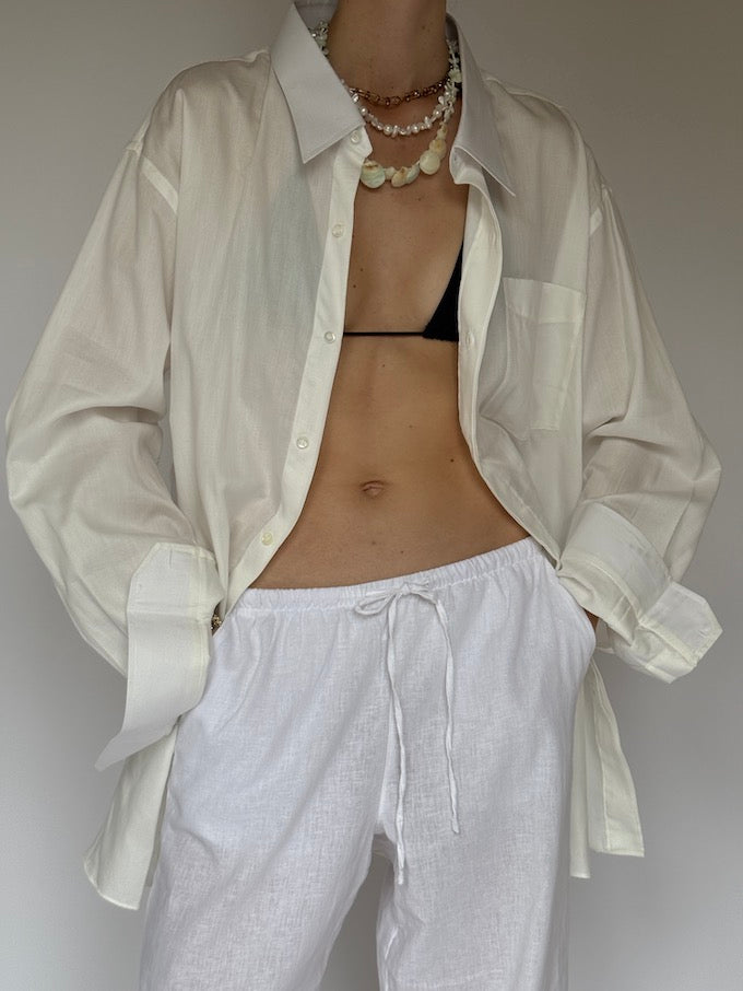 Vintage oversized shirt white 6247