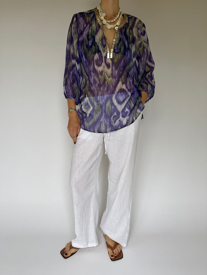 VINTAGE beach cover-up purple 6195
