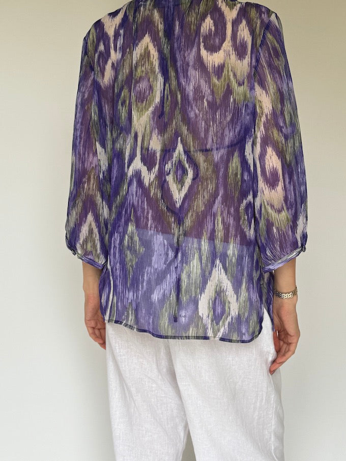 VINTAGE beach cover-up purple 6195