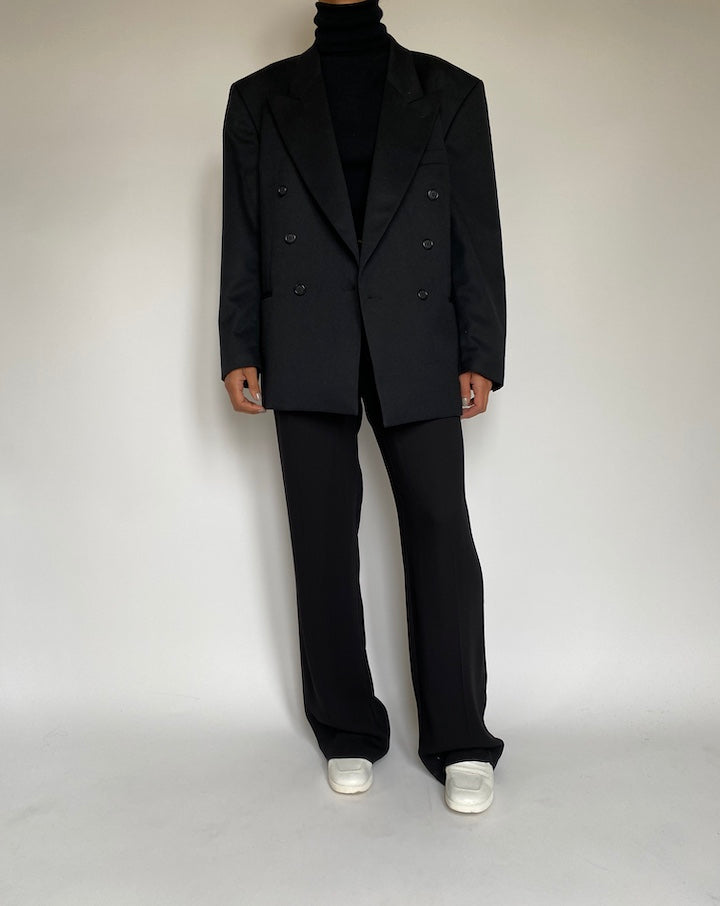 VINTAGE BLACK WOOL BLAZER 2199