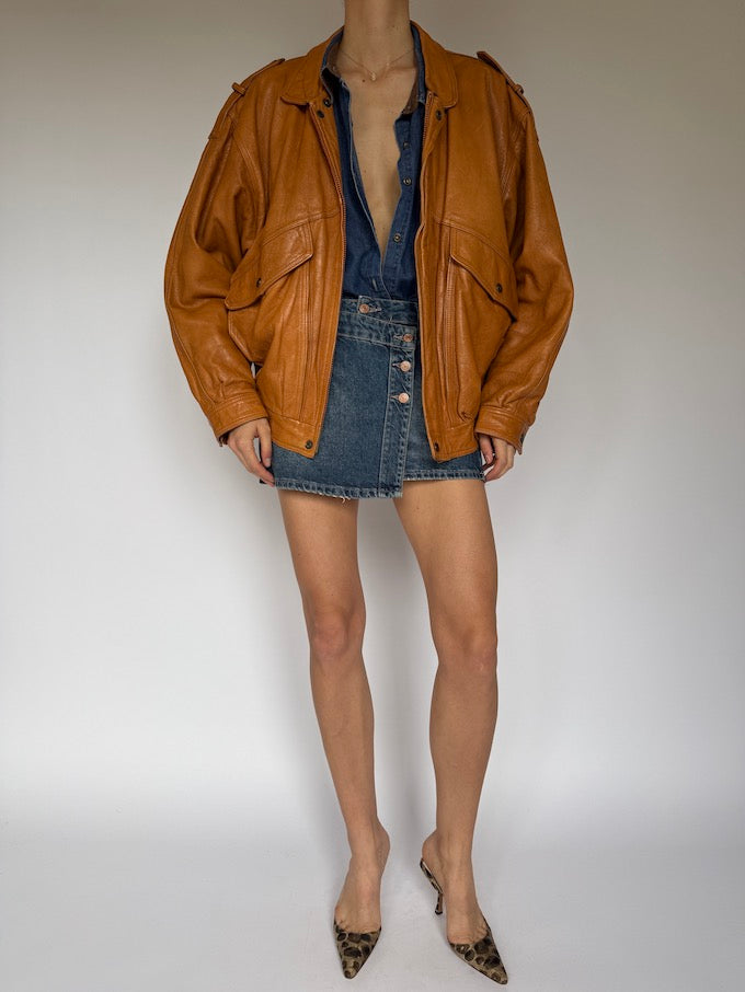 Vintage Oversized Leather Jacket 5360
