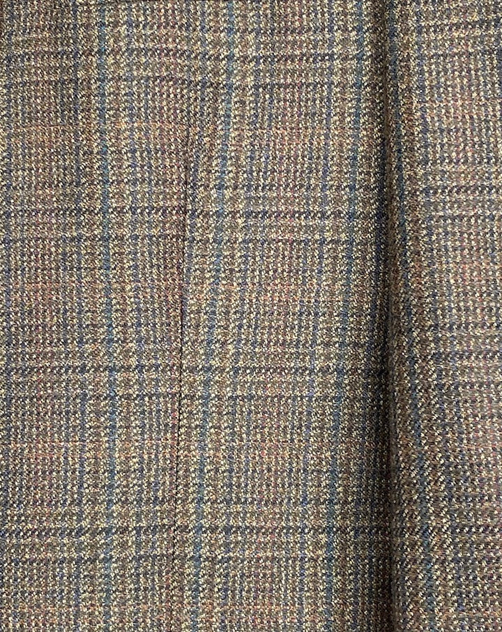 VINTAGE OVERSIZED DARK BROWN CHECKED BLAZER 5121