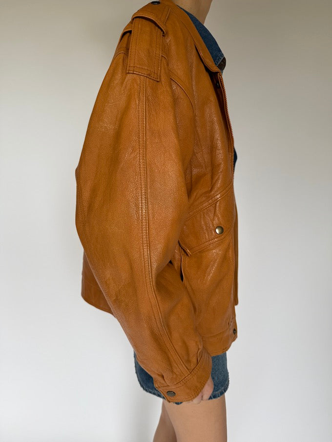 Vintage Oversized Leather Jacket 5360
