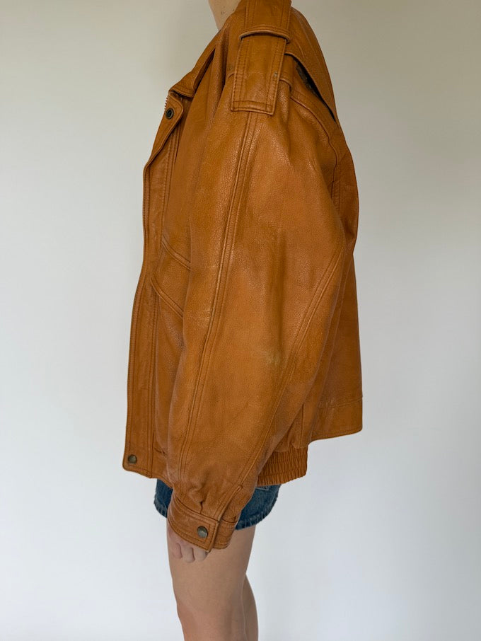 Vintage Oversized Leather Jacket 5360
