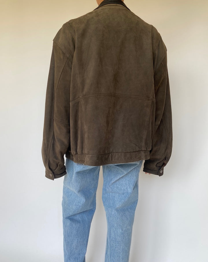 VINTAGE DARK BROWN LEATHER JACKET 3311