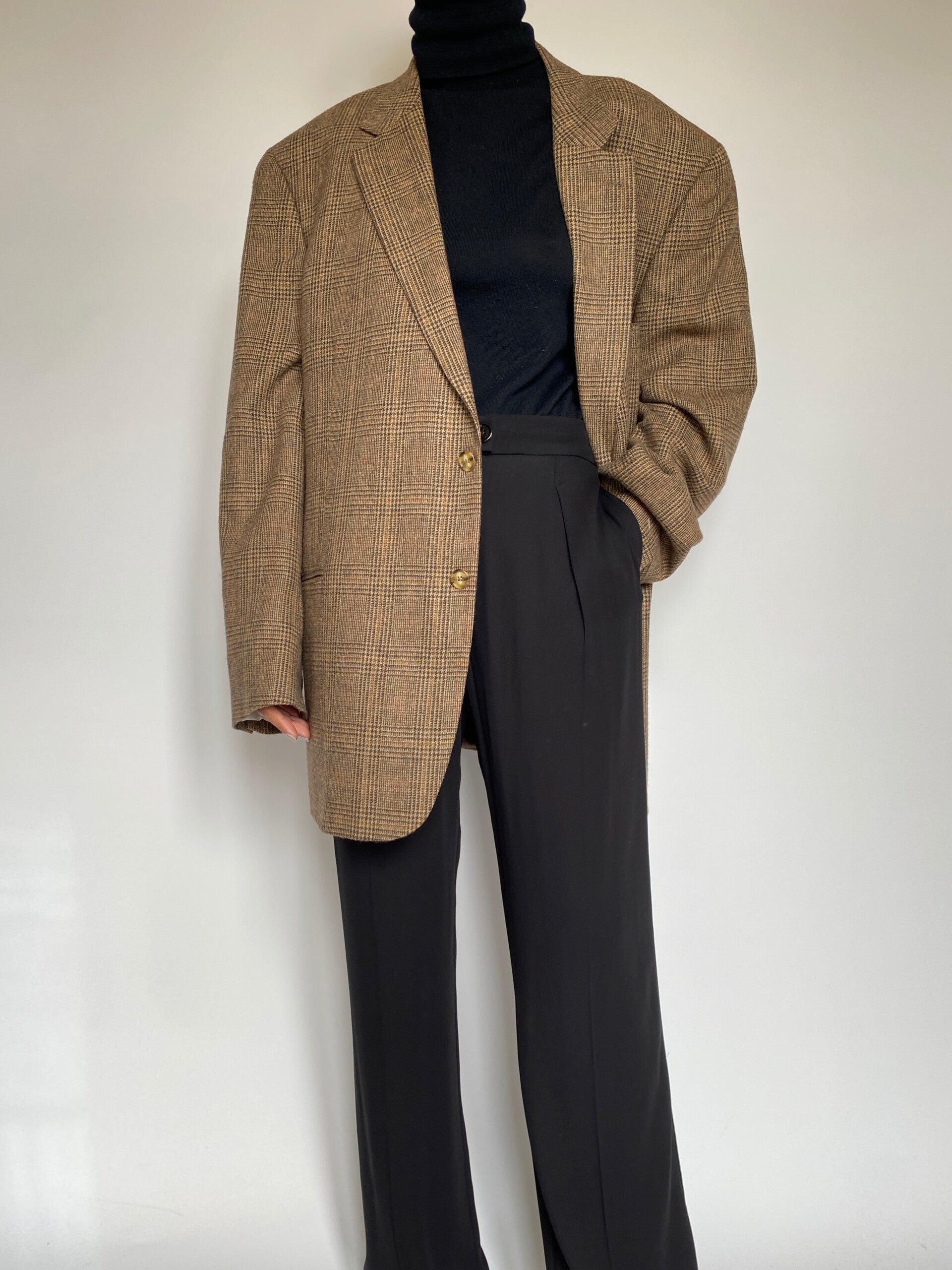VINTAGE OVERSIZED BROWN BLAZER 2210