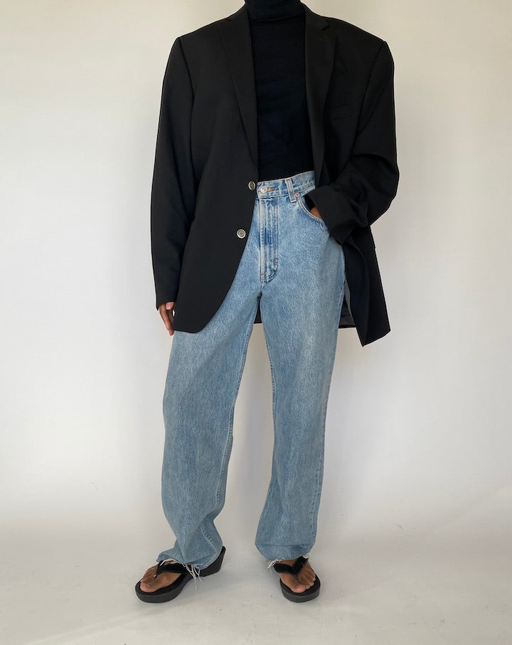 VINTAGE BLACK OVERSIZED BLAZER 4334