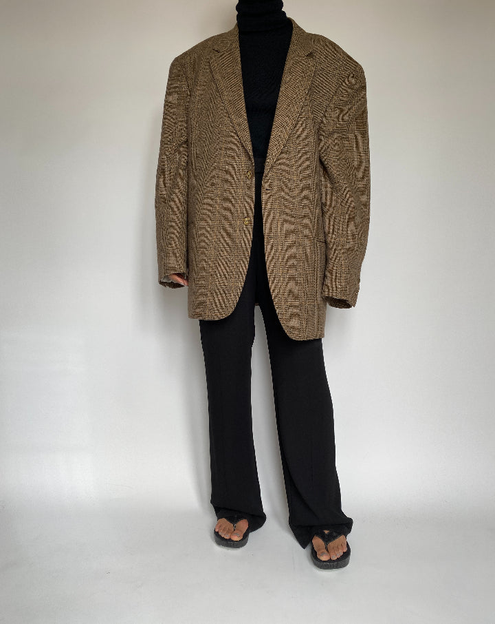 VINTAGE OVERSIZED BROWN BLAZER 2210