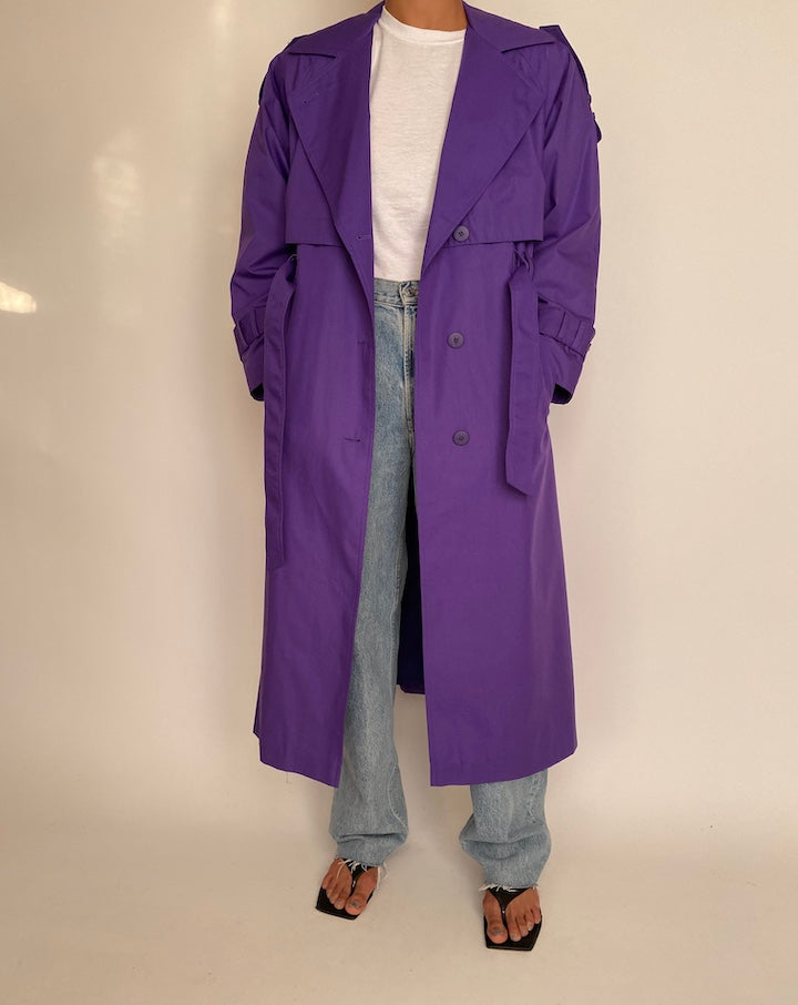 VINTAGE PURPLE TRENCH COAT 2365