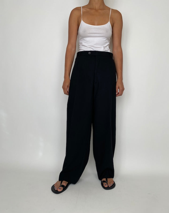 Vintage Long Black Suit Pant 2861