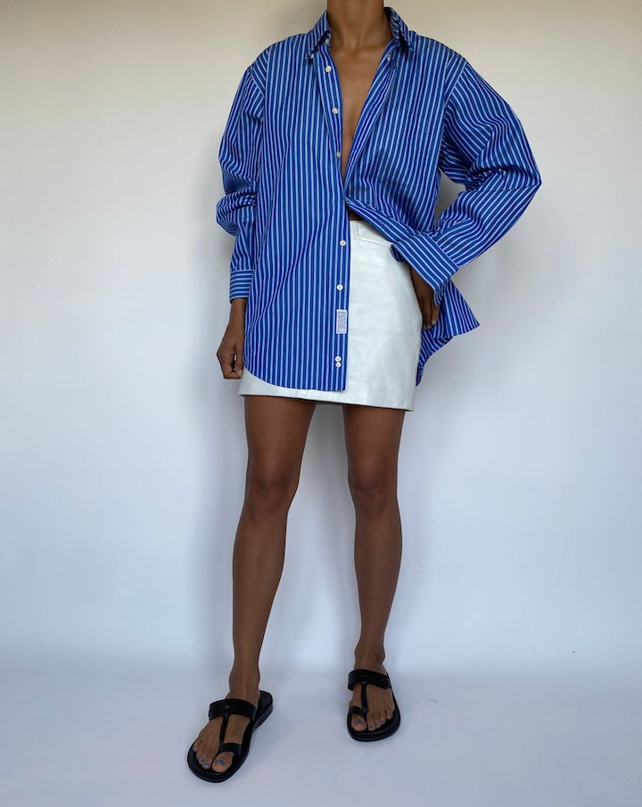 VINTAGE BLUE STRIPED LONG SLEEVE SHIRT 2911