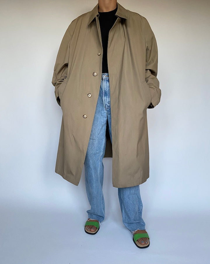 VINTAGE OVERSIZED LONG BEIGE COAT 3017