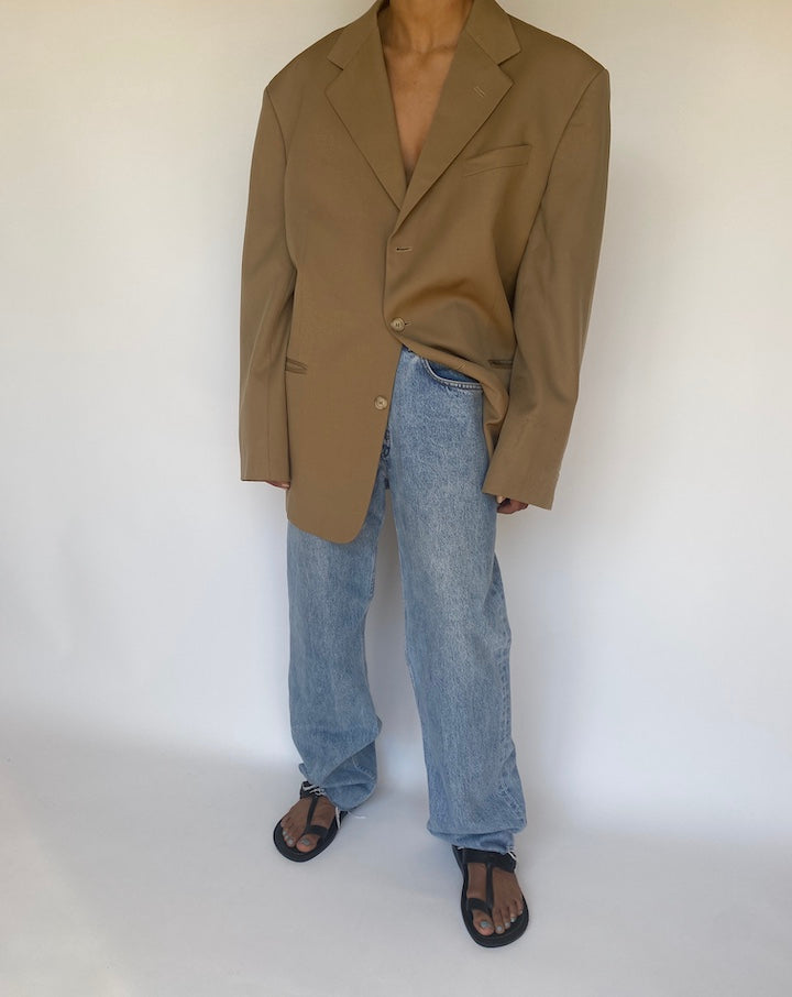 VINTAGE BEIGE OVERSIZED BLAZER 3149