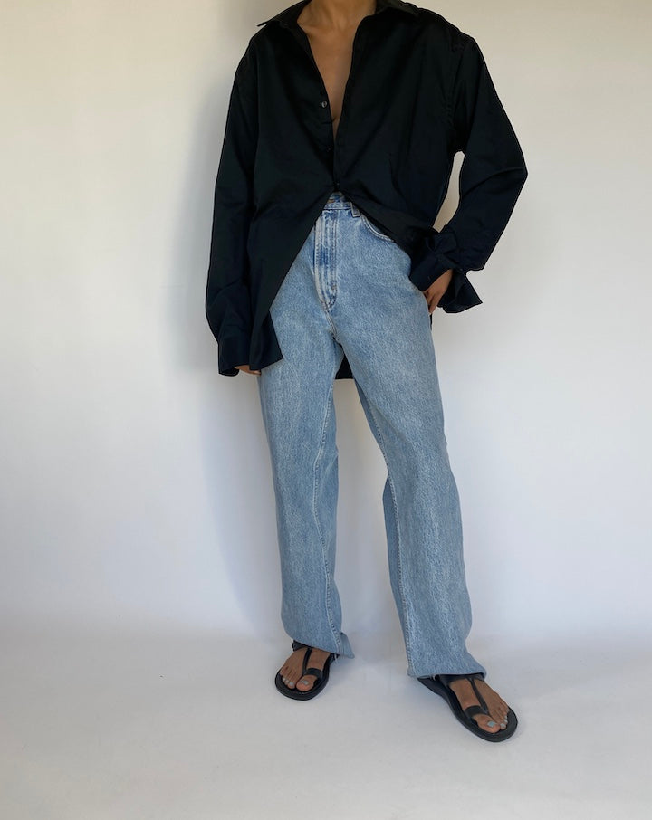 VINTAGE OVERSIZED BLACK SHIRT 3253