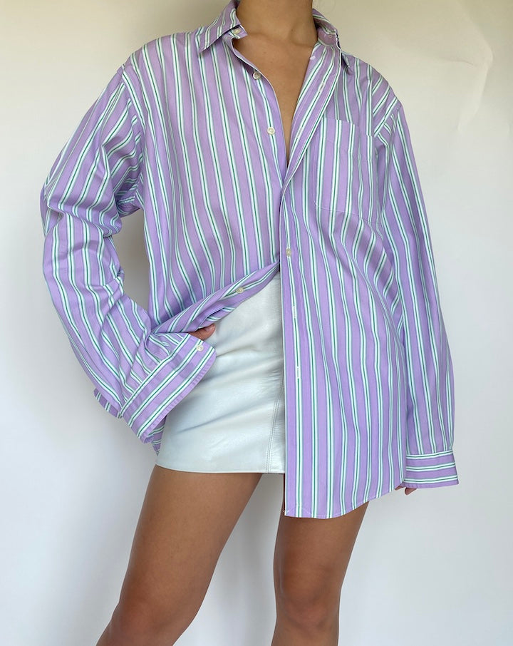 VINTAGE PURPLE STRIPED RALPH LAUREN SHIRT 3394