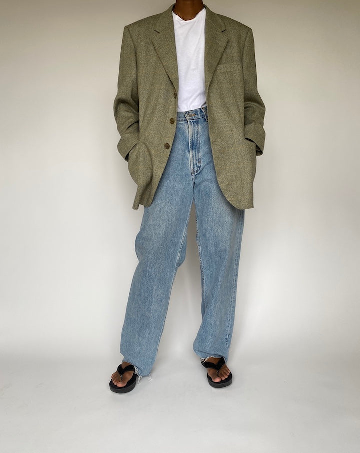 VINTAGE CHECKED BLAZER 3862