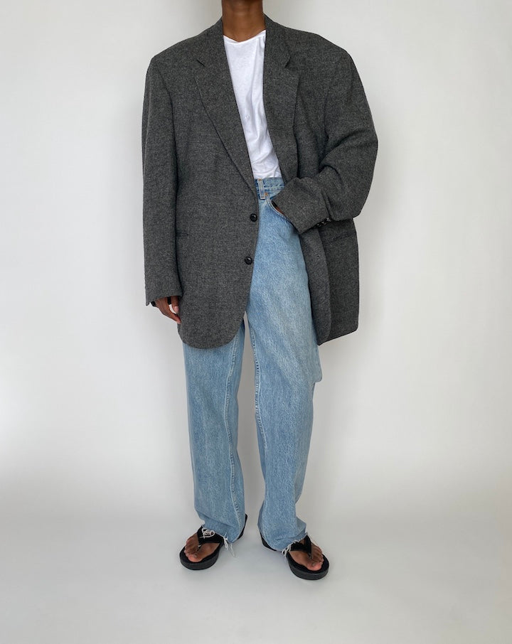 VINTAGE GREY OVERSIZED BLAZER 3878