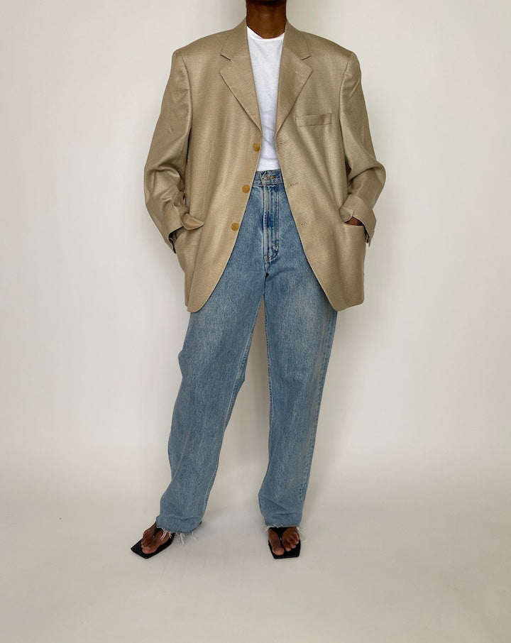 VINTAGE BEIGE OVERSIZED BLAZER 3934