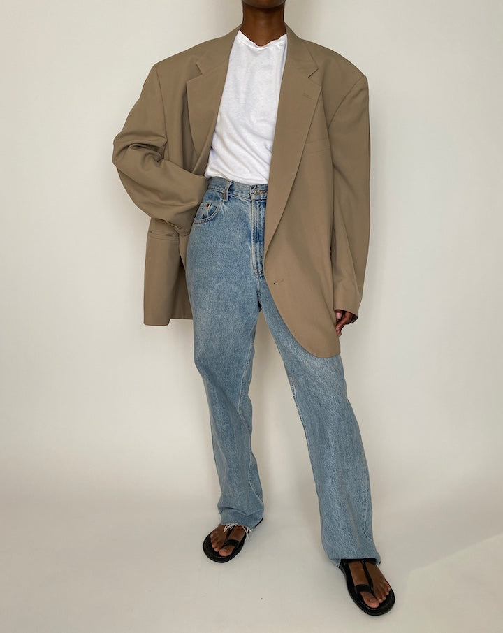 VINTAGE BEIGE OVERSIZED BLAZER 3953