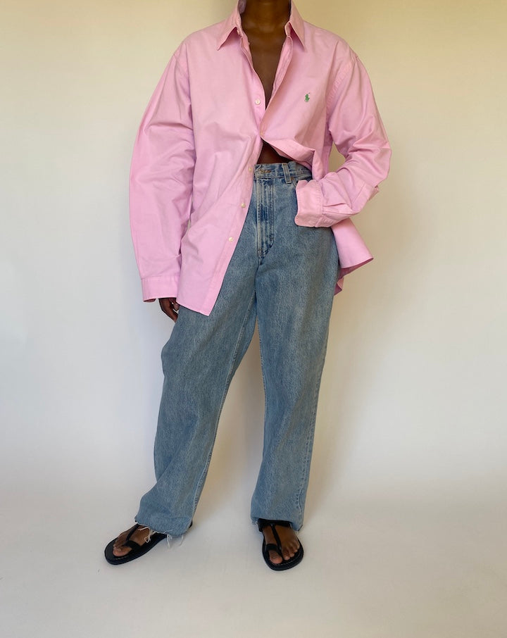 VINTAGE OVERSIZED PINK RALPH LAUREN SHIRT 3975