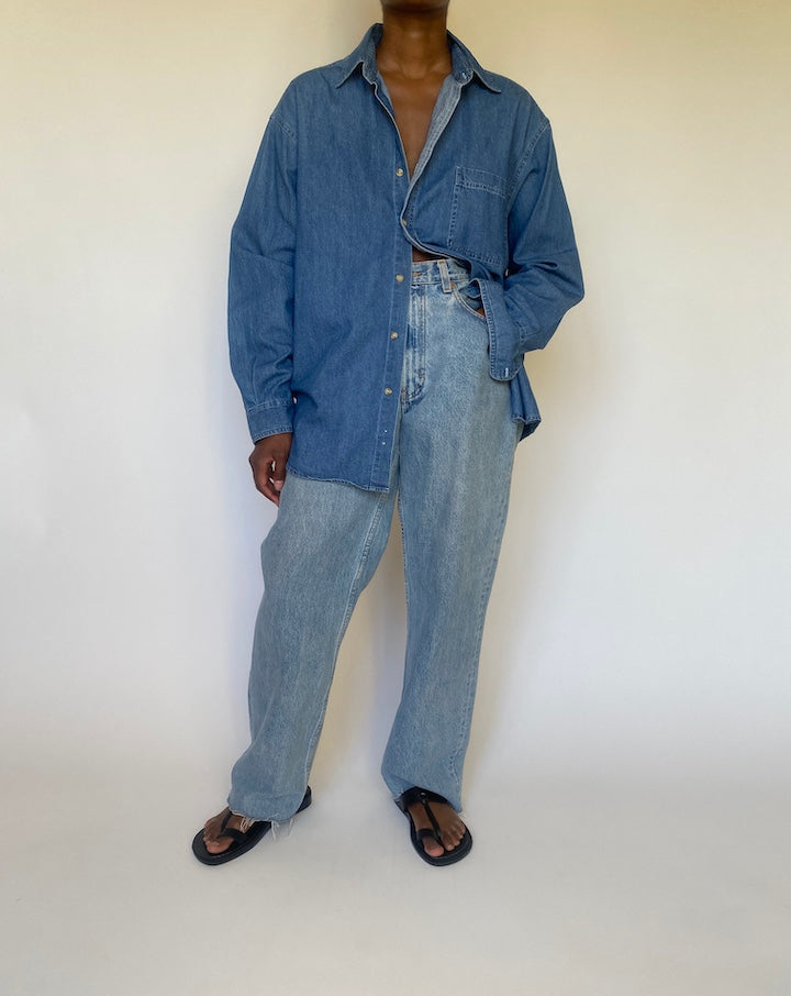 VINTAGE OVERSIZED DENIM SHIRT 3982