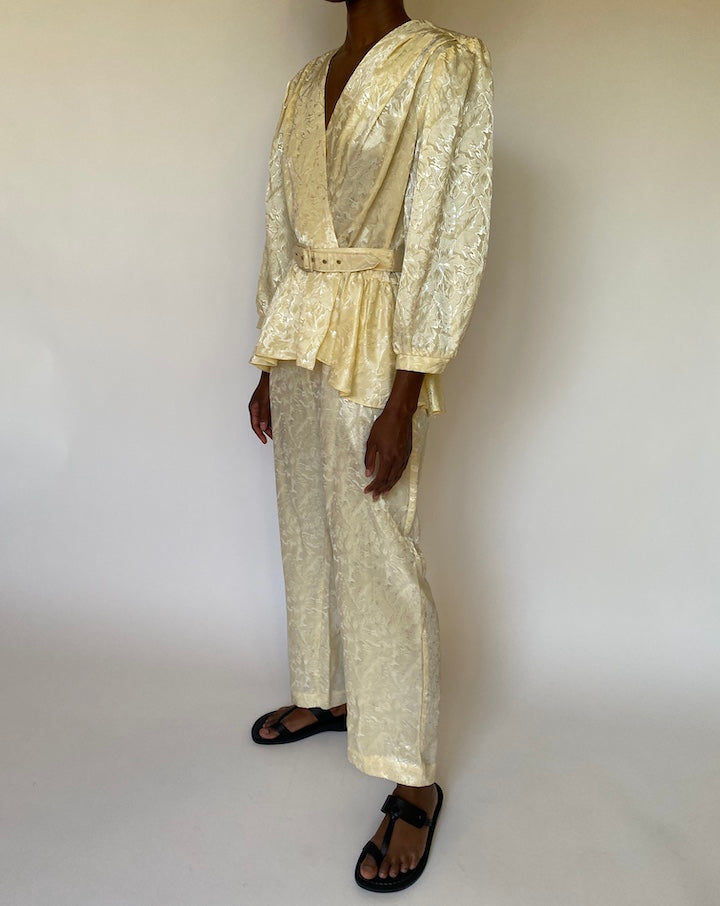 VINTAGE CREAM JUMPSUIT 3991