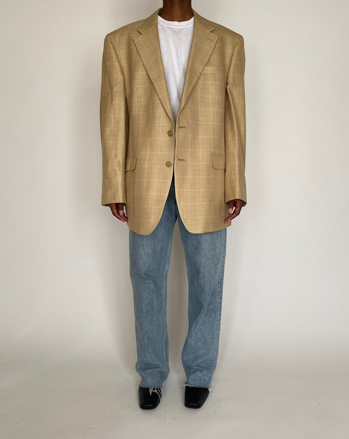 VINTAGE OVERSIZED RALPH LAUREN SILK BLAZER 4015
