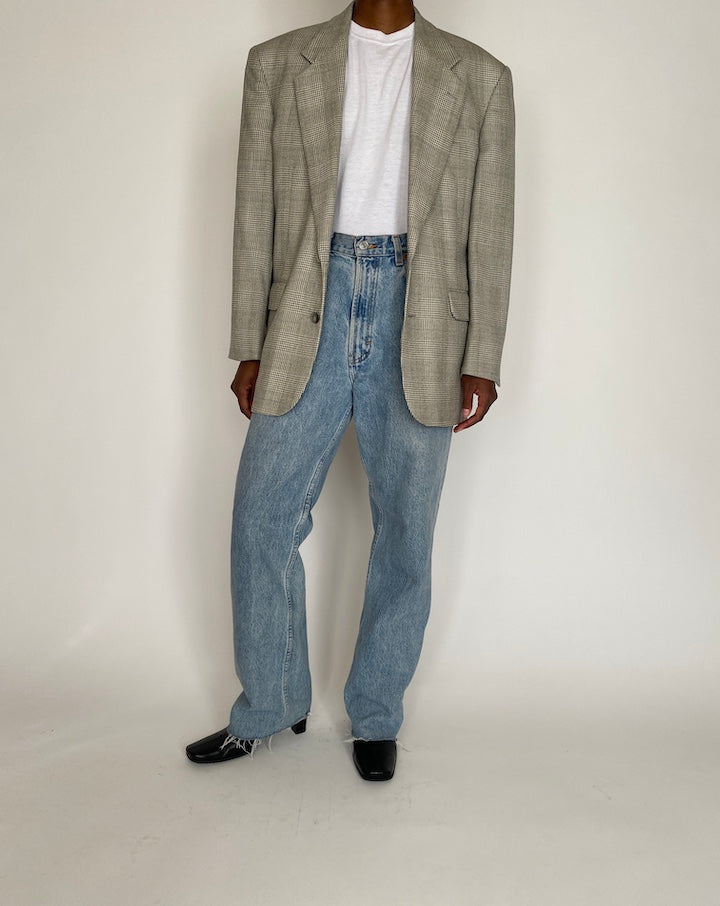 VINTAGE OVERSIZED GREY BLAZER 4022