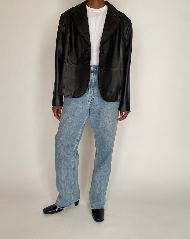 VINTAGE BLACK LEATHER JACKET 4030