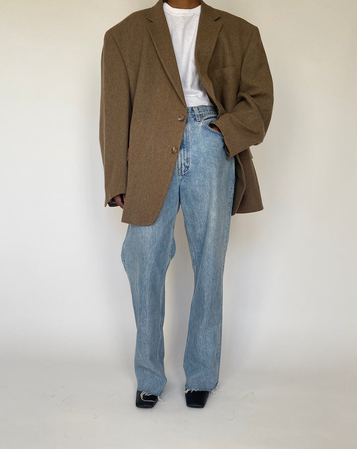 VINTAGE BROWN WOOL BLAZER 4097